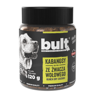 NATURALNE SMACZKI PRZYSMAKI DLA PSA BULT KABANOSY ZE ŻWACZA WOŁOWEGO 120g
