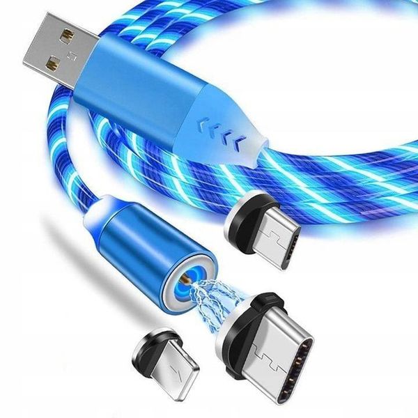 KABEL MAGNETYCZNY 3w1 DO IPHONE MICRO USB TYP-C 1m zdjęcie 1