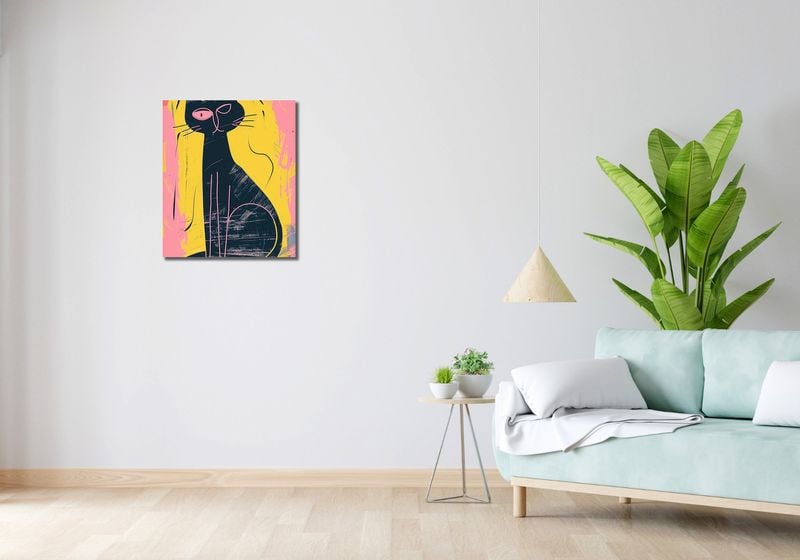 Obraz 50x60cm Kontrastowa Kotka zdjęcie 2