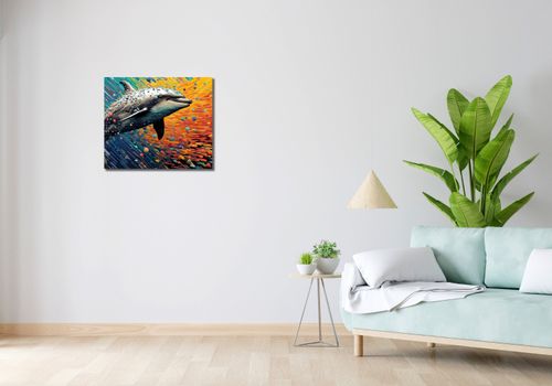 Obraz 60x50cm Delfin w Palecie Barw na Arena.pl