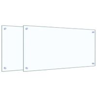 Panele ochronne do kuchni, przezroczyste 2 szt. 80x40 cm, szkło