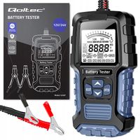 Qoltec Cyfrowy tester miernik baterii z wyświetlaczem LCD 12V 24V 3Ah-250Ah