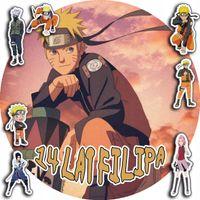 OPŁATEK NA TORT 30CM - NARUTO ANIME + IMIĘ + GRATIS! 24CM 26CM