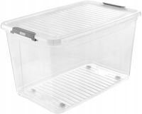 Pudełko pojemnik z pokrywką plastikowy na kółkach 56 L 59x38 cm KEEEPER LEO