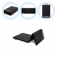 Materac gimnastyczny XTREXO składany 195x80x5 cm czarny KOMPAKTOWY