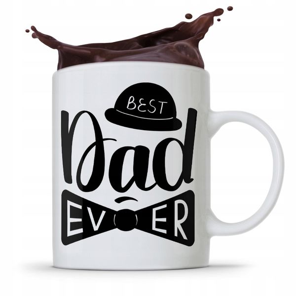 Kubek Na Dzień Ojca Dla Taty Best Dad Ever Prezent Z Nadrukiem Ze Zdjęciem zdjęcie 1