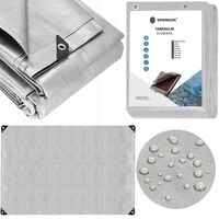 PLANDEKA PLANDEKI 4x6m SZARA WZMACNIANA 210G MOCNE OKRYCIE PŁACHTA