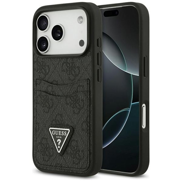 Etui Guess 4G Double Card Triangle do iPhone 17 Pro czarny zdjęcie 1