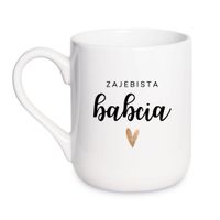KUBEK "ZAJEBISTA BABCIA" Wzór - Elegant Coffee 330 ml