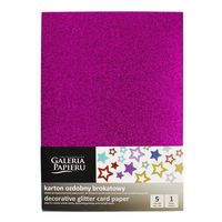 KARTON BROKATOWY A4 LILIOWY 5 SZT 210G