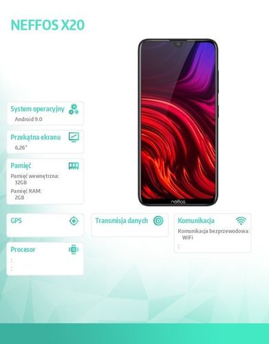 Smartfon NEFFOS X20 czarny na Arena.pl