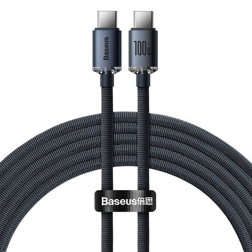 kabel usb-c do usb-c baseus crystal shine, 100w, 1.2m (czarny) na Arena.pl