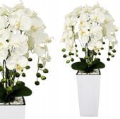 SZTUCZNY STORCZYK PIĘKNA ORCHIDEA W DONICZCE SZTUCZNE KWIATY ORCHIS PREMIUM