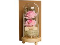 Wieczna róża w szkle LED Prezent dla mamy przyjaciółki babci kobiety