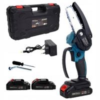 PIŁA ŁAŃCUCHOWA AKUMULATOROWA MINI PILARKA DO GAŁĘZI RĘCZNA 2x AKU +WALIZKA