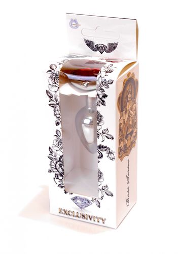 plug jewellery silver  heart plug  red na Arena.pl