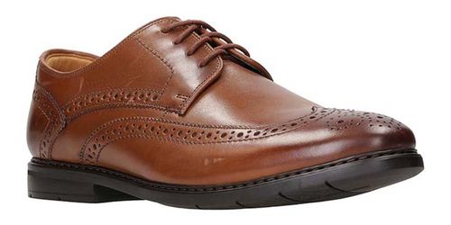Clarks Półbuty męskie biznesowe - Banbury Limit - rozmiar 39,5 - brązowe na Arena.pl