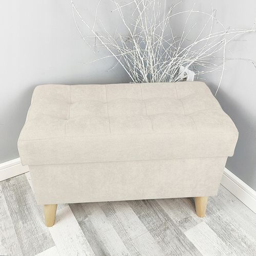 PUFA OTWIERANA 60 cm SCHOWEK ŁAWKA SKRZYNIA POJEMNIK KUFER JASNO na Arena.pl