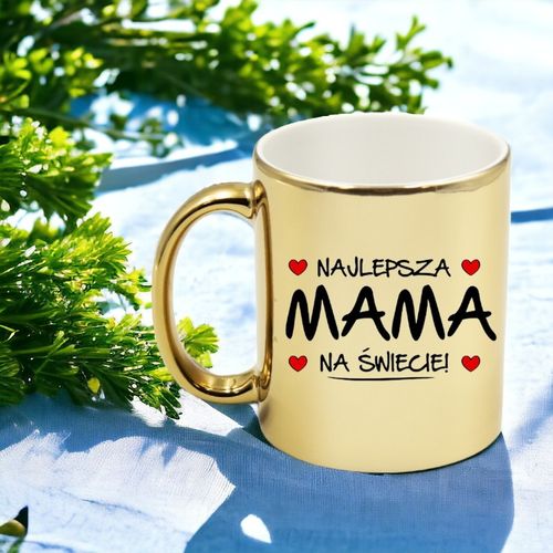 KUBEK ZŁOTY PREMIUM Z NADRUKIEM DLA MAMY PREZENT DZIEŃ MATKI na Arena.pl