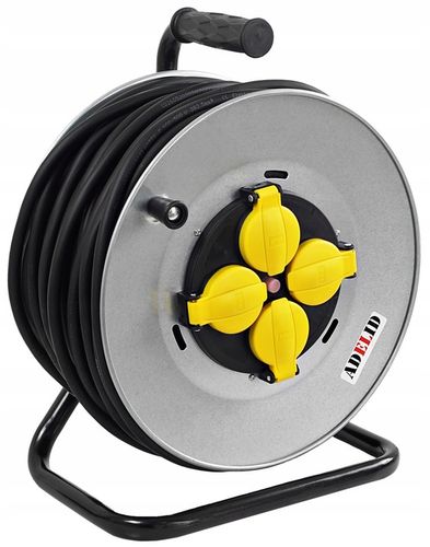 POLSKI PRZEDŁUŻACZ BĘBNOWY NA BĘBNIE ZWIJAK METALOWY 50M 3x2,5 H05VV-F OWY na Arena.pl