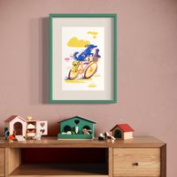 Z kotem - pilotem - plakat A3