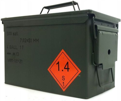 SKRZYNKA SKRZYNIA METALOWA PO AMUNICJI WOJSKOWA M2A1 NATO JAK NOWA na Arena.pl