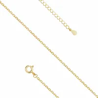 DELIKATNY POZŁACANY SREBRNY ŁAŃCUSZEK REGULOWANY 38-41CM ANKIER 1.1MM