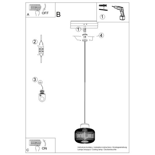Lampa wisząca GABBIA 35 na Arena.pl