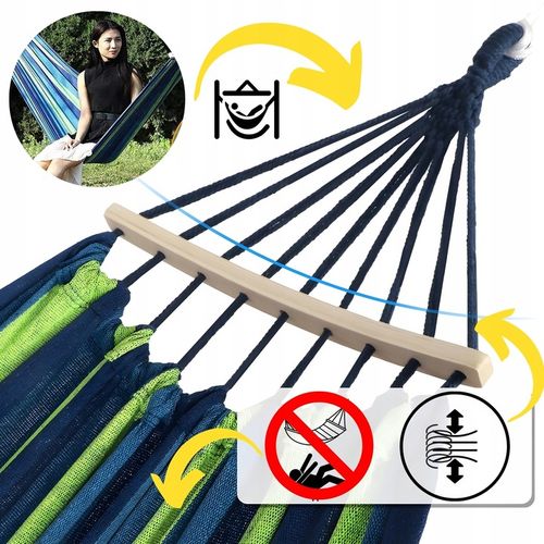 HAMAK OGRODOWY DWUOSOBOWY XXL 2 Osobowy Turystyczny Z DRĄŻKIEM DUŻY na Arena.pl