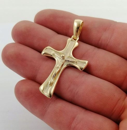 ZŁOTY KRZYŻYK 585 MĘSKI ZAWIESZKA ZŁOCENIE PREZENT DLA MĘŻCZYNZNY SYNA TATY na Arena.pl