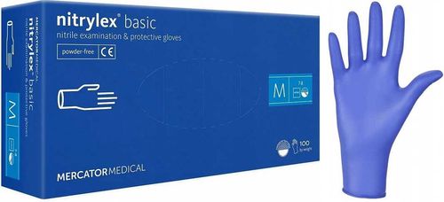 Rękawice Nitrylowe 100 szt. Nitrylex Basic Dark Blue 8-M na Arena.pl