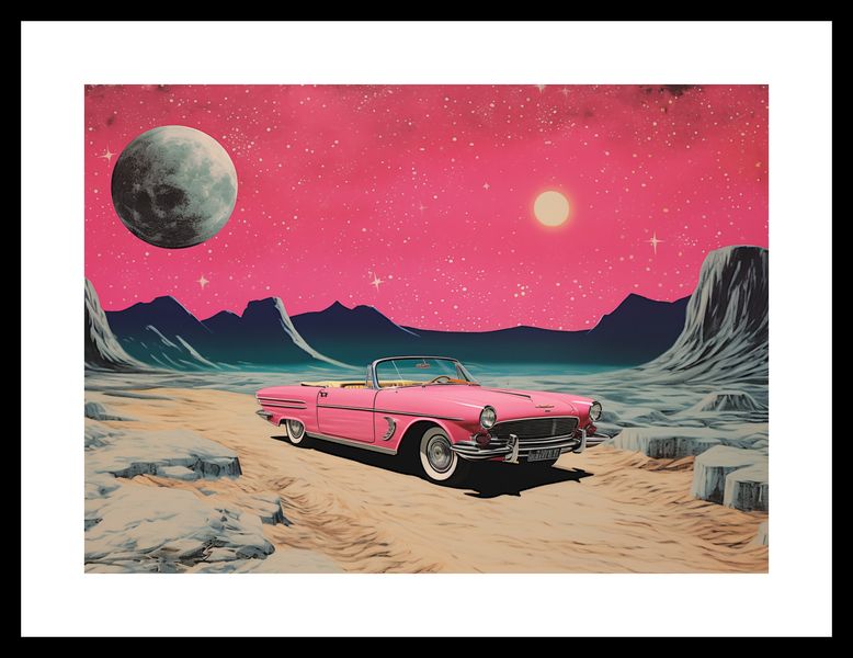 Plakat 35x25cm Kabriolet W Kosmosie zdjęcie 3