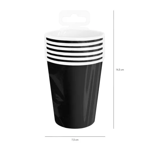 kubeczki czarne 220ml 6szt na Arena.pl