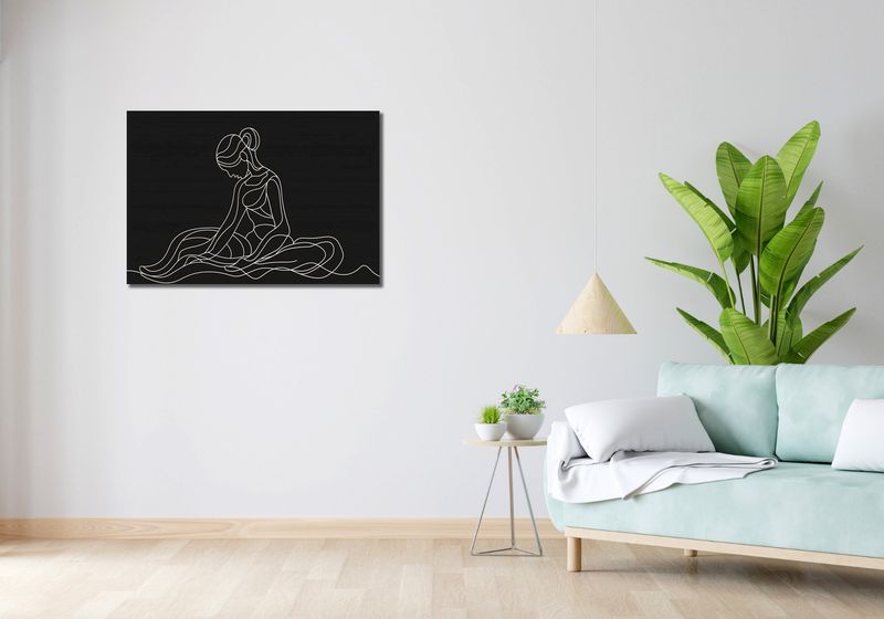 Obraz 90x60cm Pozycja Siedząca zdjęcie 2