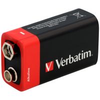 verbatim bateria alkaliczna 9v 6lr61     1szt czarny/black 49924