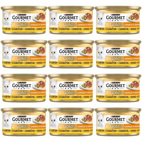 Gourmet Gold Karma dla kotów kawałki w smakowitym sosie z kurczakiem 85 g na Arena.pl