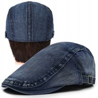 KASZKIET Męski Bawełniany Czapka na Lato GRANATOWY Jeansowy Pako Jeans
