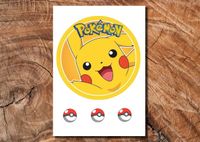 Wydruk cukrowy na tort A4 Pokemon DIY