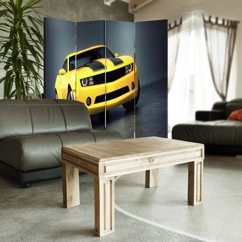 Parawan ozdobny, Żółte auto 145x150 na Arena.pl