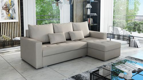 Rozkładany narożnik Focus pikowany z pojemnikiem na Arena.pl