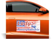 Magnes na samochód reklama magnetyczna 60x30 LODY AMERYKAŃSKIE