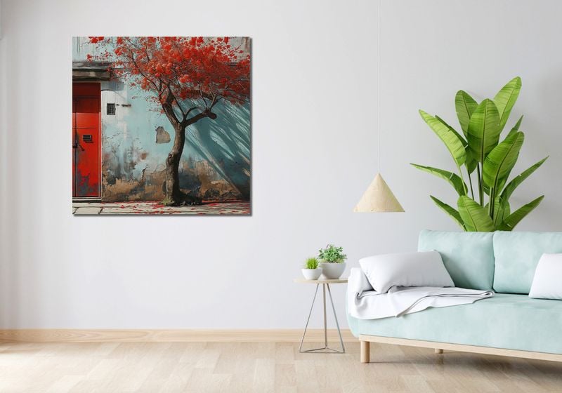 Obraz 100x100cm Widok Na Dawne zdjęcie 2