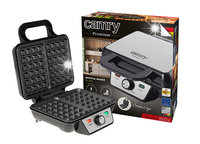Gofrownica na 2 Duże Gofry 1600W Płynna REGULACJA Temperatury °C NON-STICK