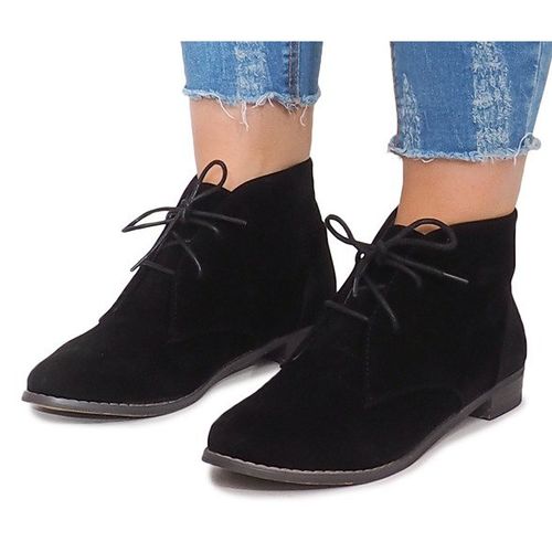 Sznurowane Botki A-27 Czarny r.37 na Arena.pl