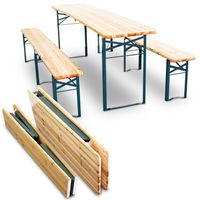 18761 ZESTAW ŁĄWEK OGRODOWYCH MEBLE DREWNIANE BIESIADNE NA FESTYN STÓŁ