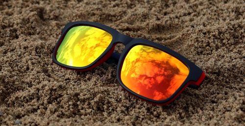 OKULARY PRZECIWSŁONECZNE Lustrzanki Polaryzacyjne Pomarańczowe + Etui UV400 na Arena.pl