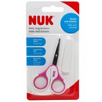 NUK Nożyczki z osłonką dla niemowląt kolor różowy