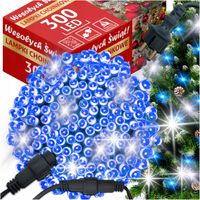 LAMPKI CHOINKOWE NIEBIESKIE 300 LED FLASH WEW/ZEW 22M ŚWIĄTECZNE NA CHOINKĘ