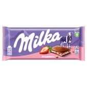 Czekolada mleczna Milka 100g truskawkowa