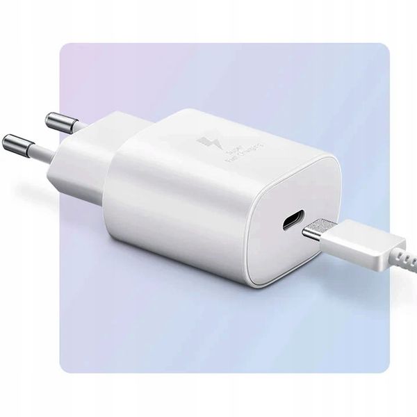Ładowarka Do Samsung 25W (Szybka, Oryginalna, USB C) + Kabel USB C do USB-C zdjęcie 5